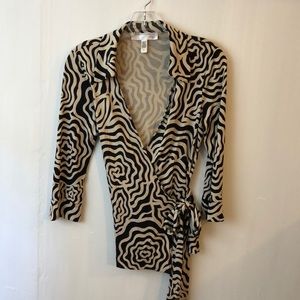 DVF Designer Wrap Blouse
